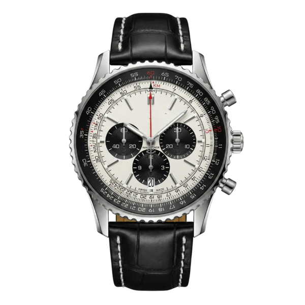 BRT Navitmr Chronograph Edelstahl Schwarz/Weiß